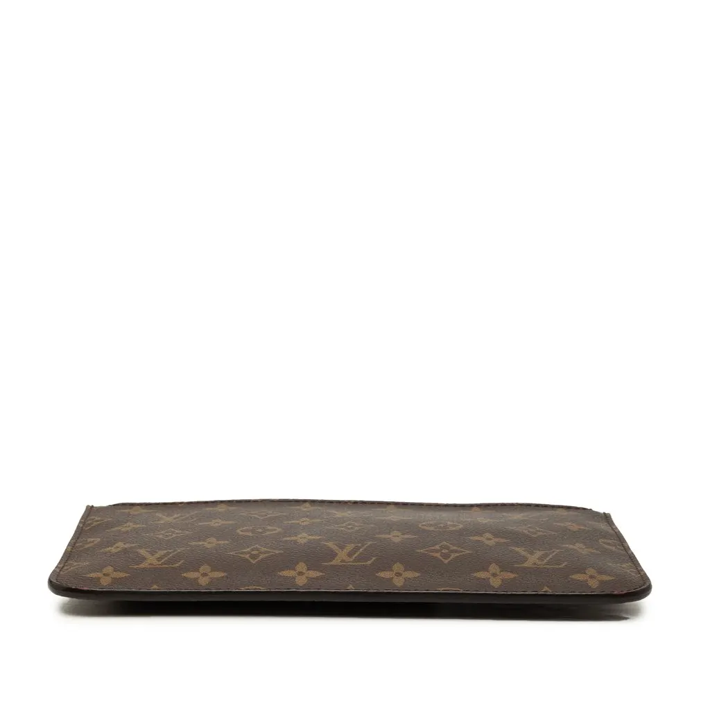 Louis Vuitton Monogram Neverfull Pouch MM Brown Canvas Very good - Inside View