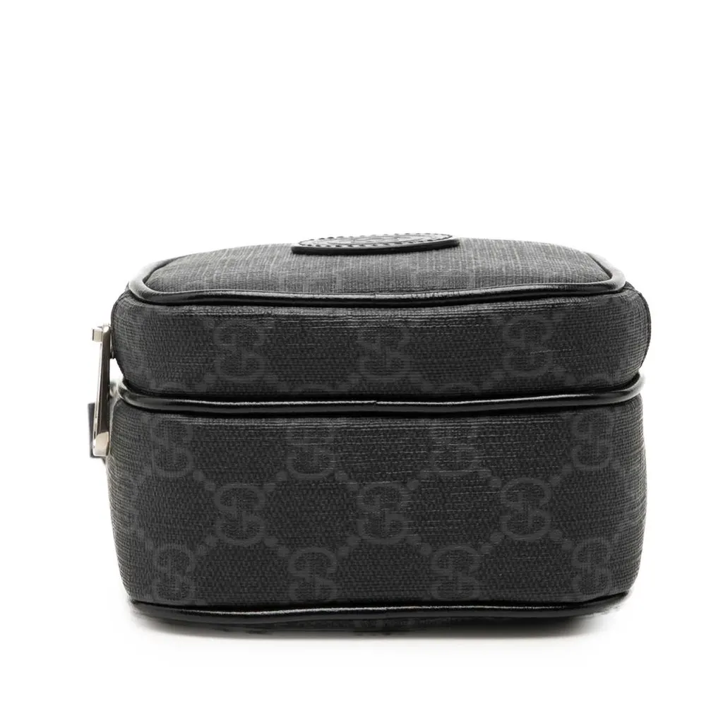 Gucci Mini GG Supreme Interlocking G Satchel Black Very good - Inside View