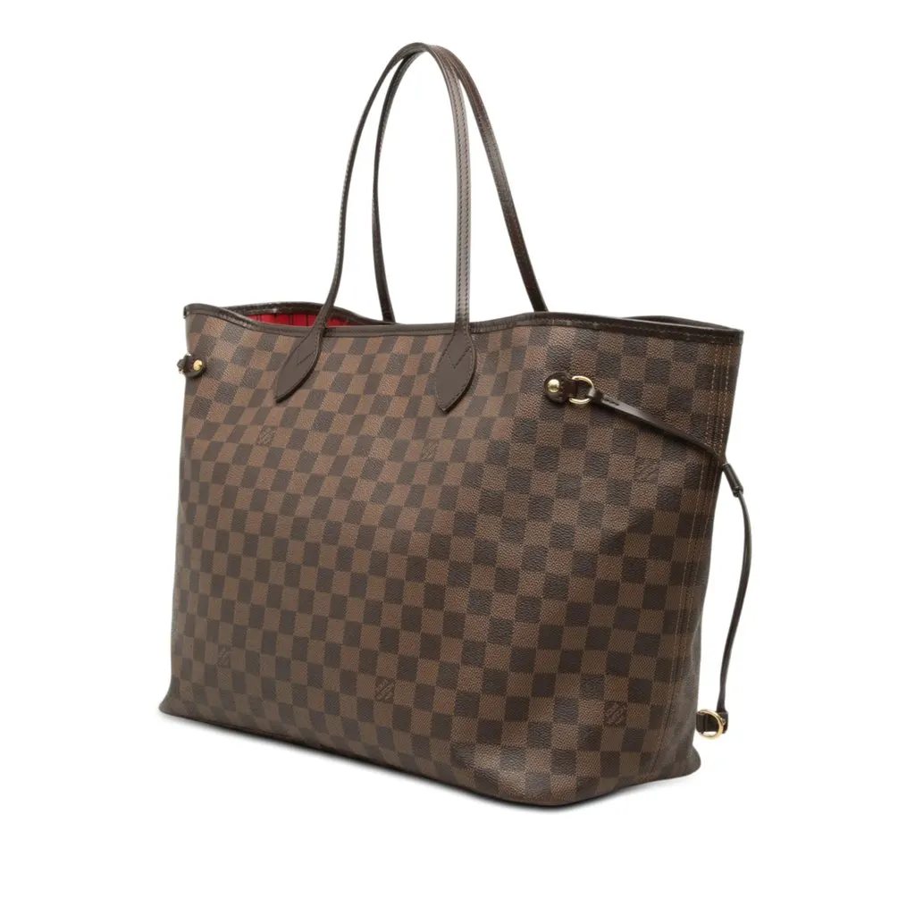 Louis Vuitton Damier Ebene Neverfull GM Brown Good - Back View