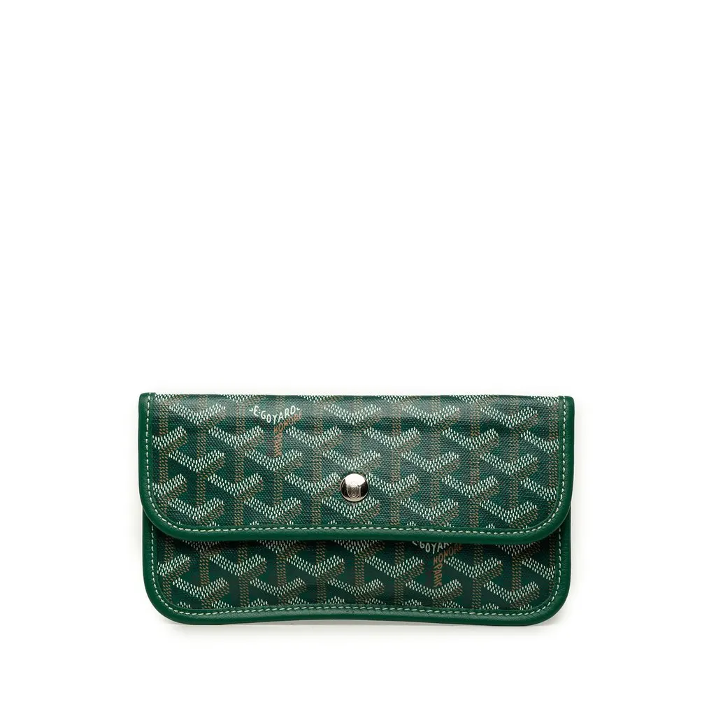 Goyard Goyardine Saint Louis Pouch Green Very good - Front View