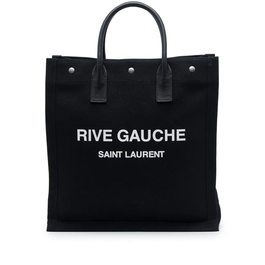 Saint Laurent Canvas Rive Gauche North South Tote Black Very good - Front View