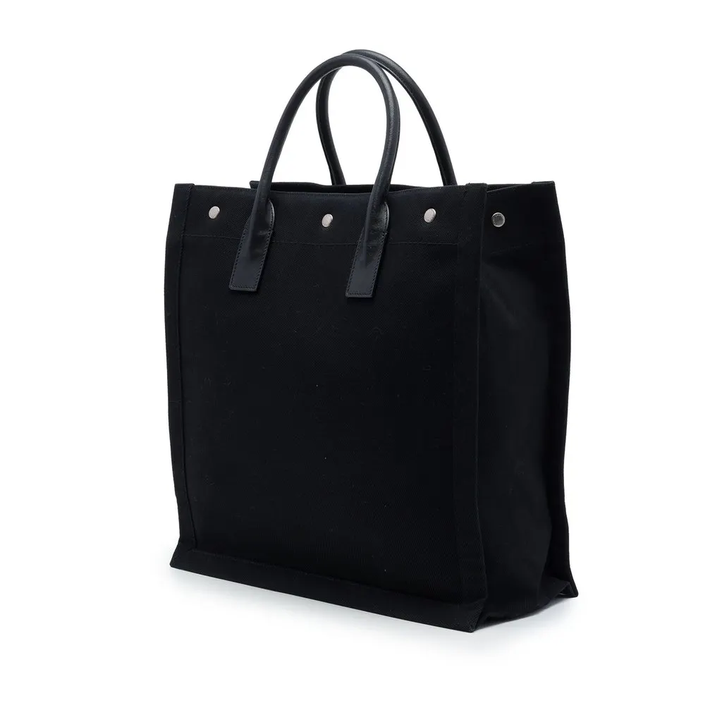 Saint Laurent Canvas Rive Gauche North South Tote Black Very good - Back View