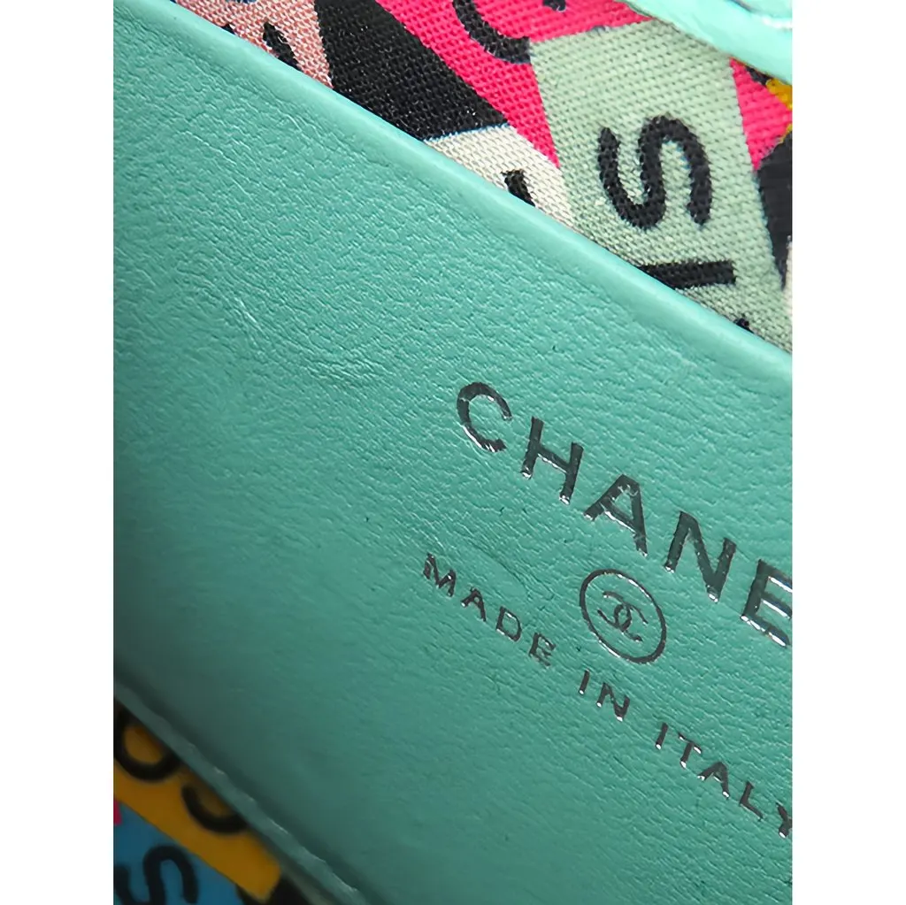 Chanel Mini Quilted Lambskin Chain Top Handle Bag Green Leather Never worn - Box View