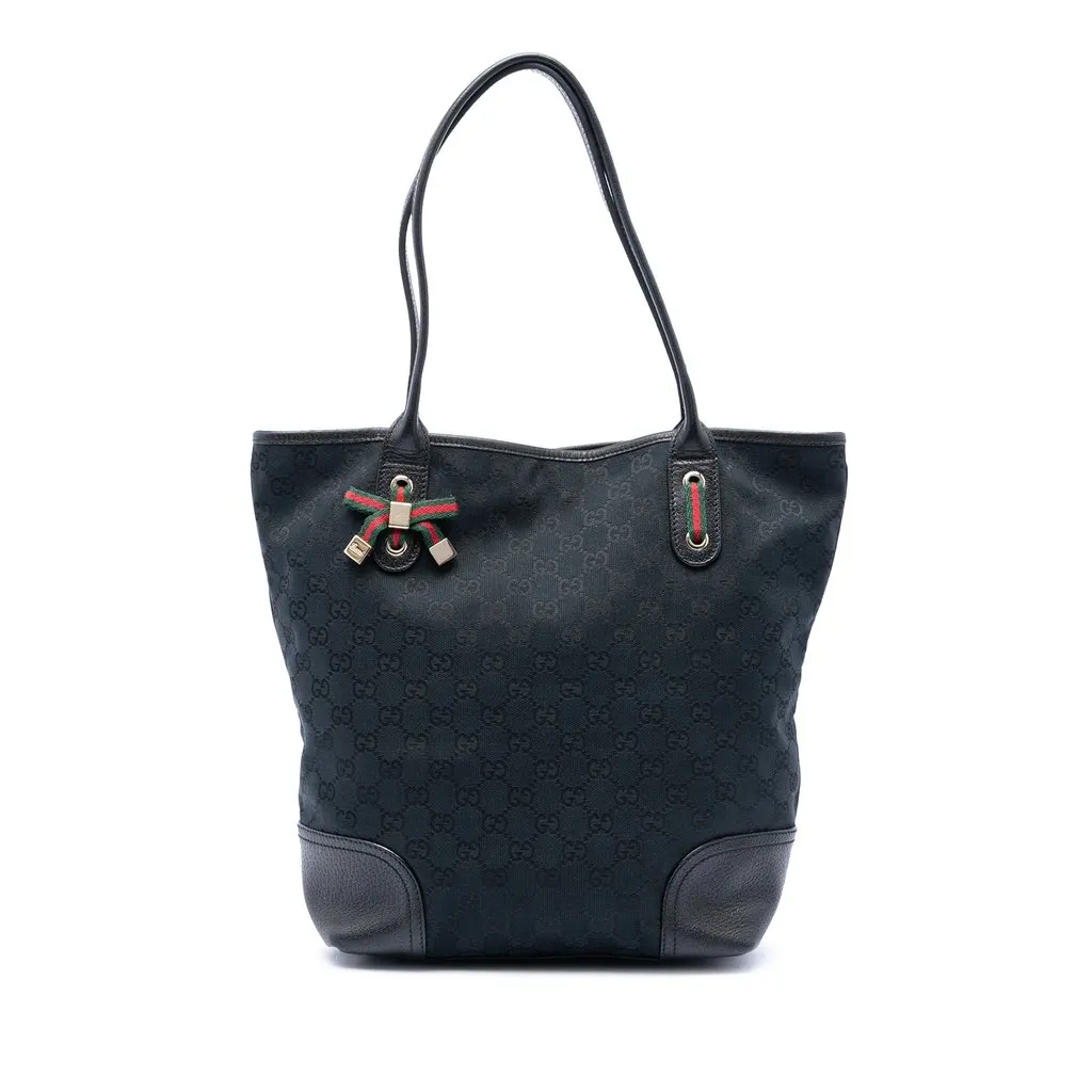 Gucci GG Canvas Princy Tote Blue Very good - Front View