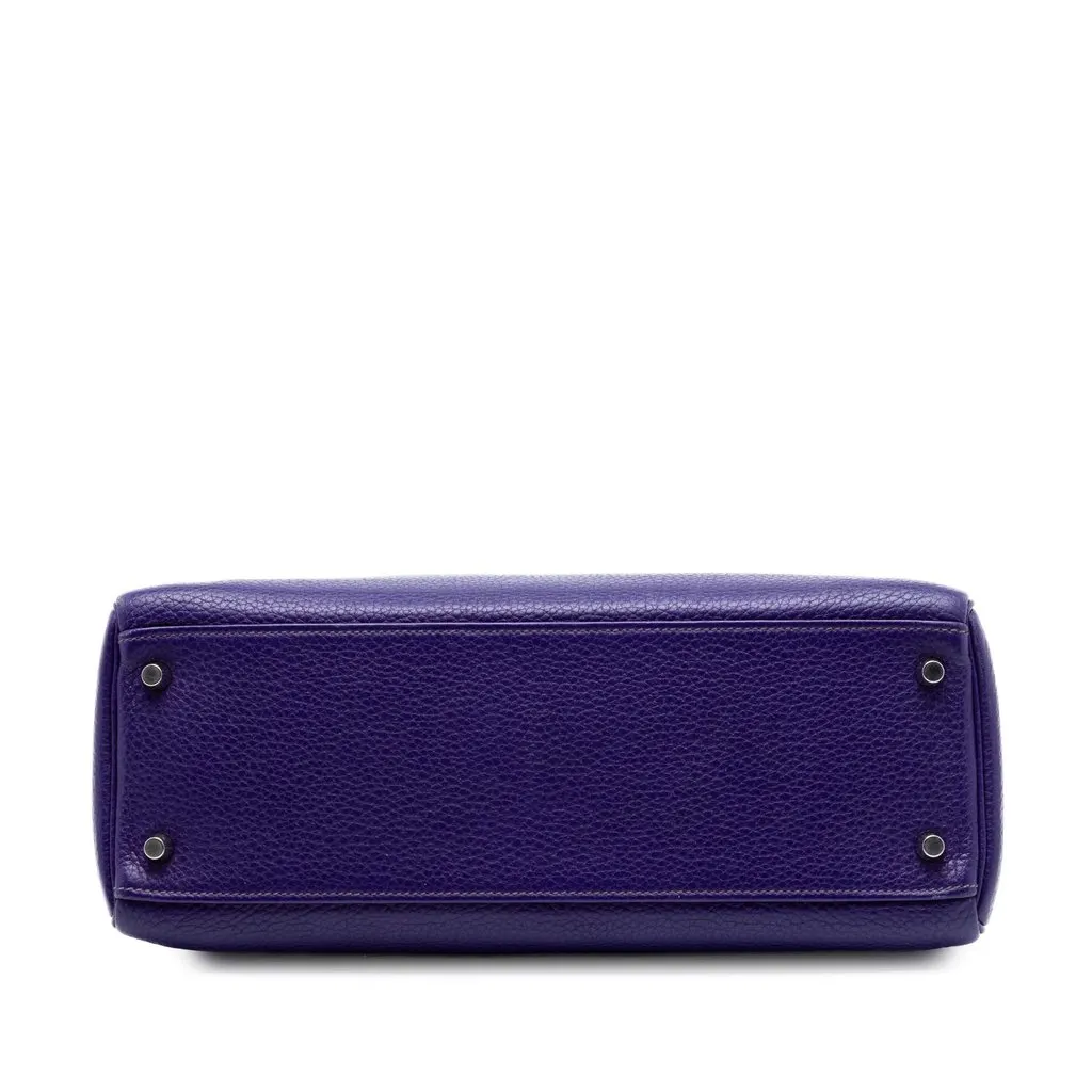 Hermès Clemence Kelly II Retourne 32 Purple Leather Very good - Inside View
