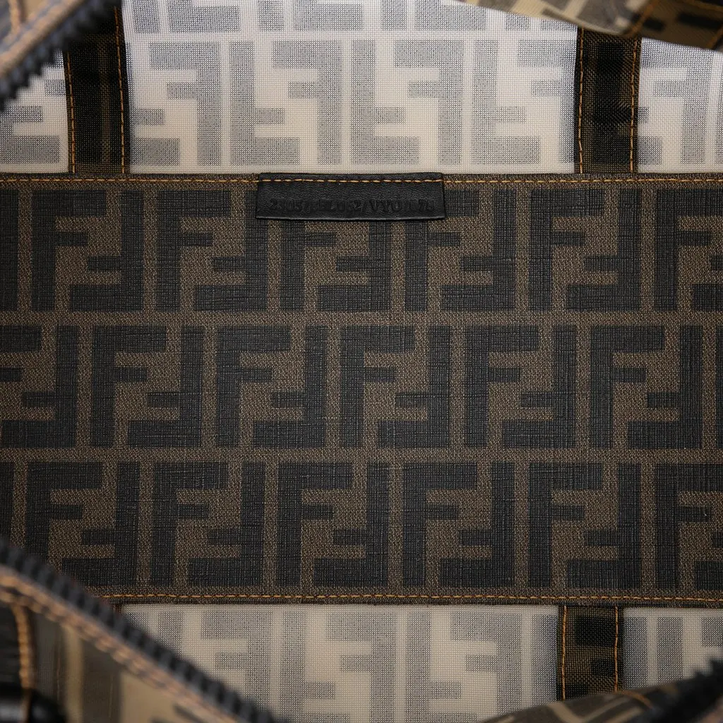 Fendi Large Zucca Mesh Boston Bag Brown Very good - Model View