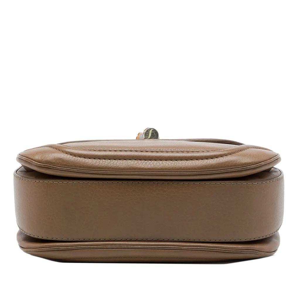 Gucci Medium Calfskin New Bamboo Satchel Brown Leather Very good - Inside View