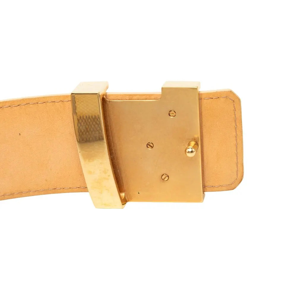Louis Vuitton Damier Azur Initiales Belt White Very good - Box View