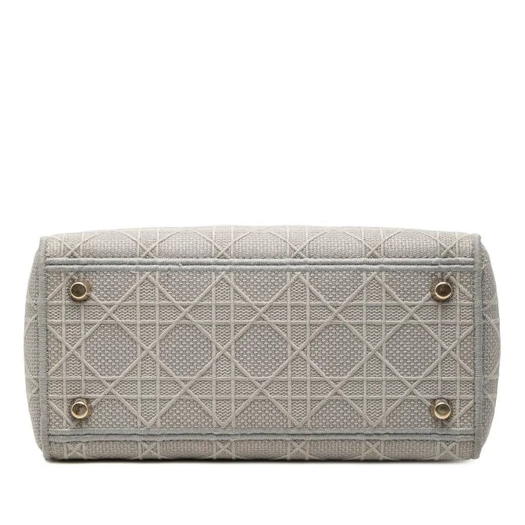 Dior Medium Embroidered Canvas Cannage Lady D Lite MultiColor Very good - Inside View
