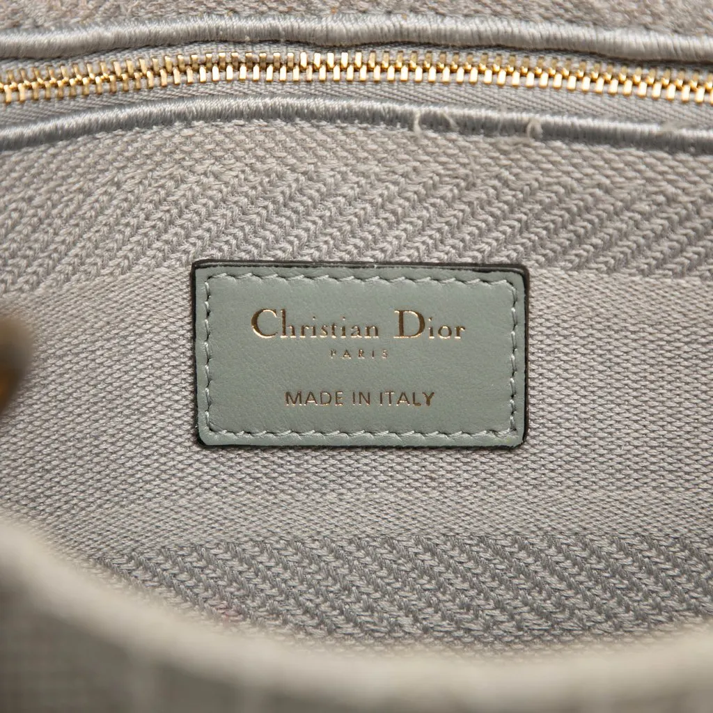 Dior Medium Embroidered Canvas Cannage Lady D Lite MultiColor Very good - Box View