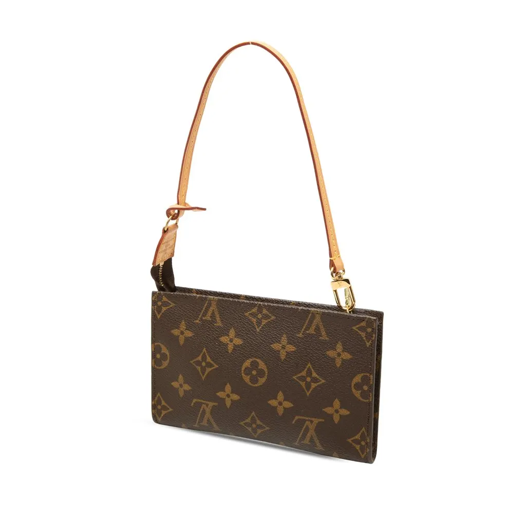 Louis Vuitton Monogram Bucket Pouch PM Brown Canvas Very good - Back View
