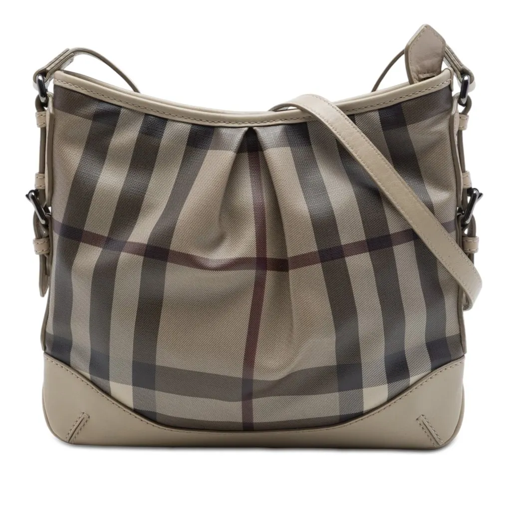 Burberry Smoke Check Coated Canvas Hartham Crossbody MultiColor Very good - Front View