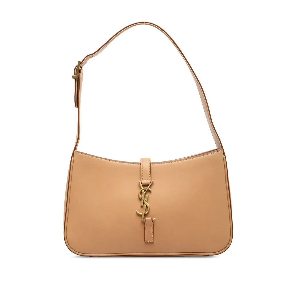 Saint Laurent Smooth Calfskin Le 5 a 7 Brown Leather Very good - Front View