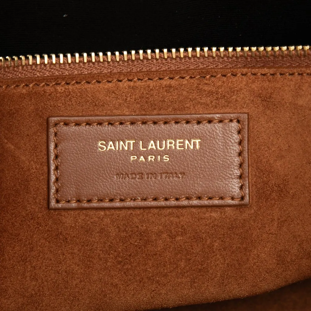 Saint Laurent Smooth Calfskin Le 5 a 7 Brown Leather Very good - Box View