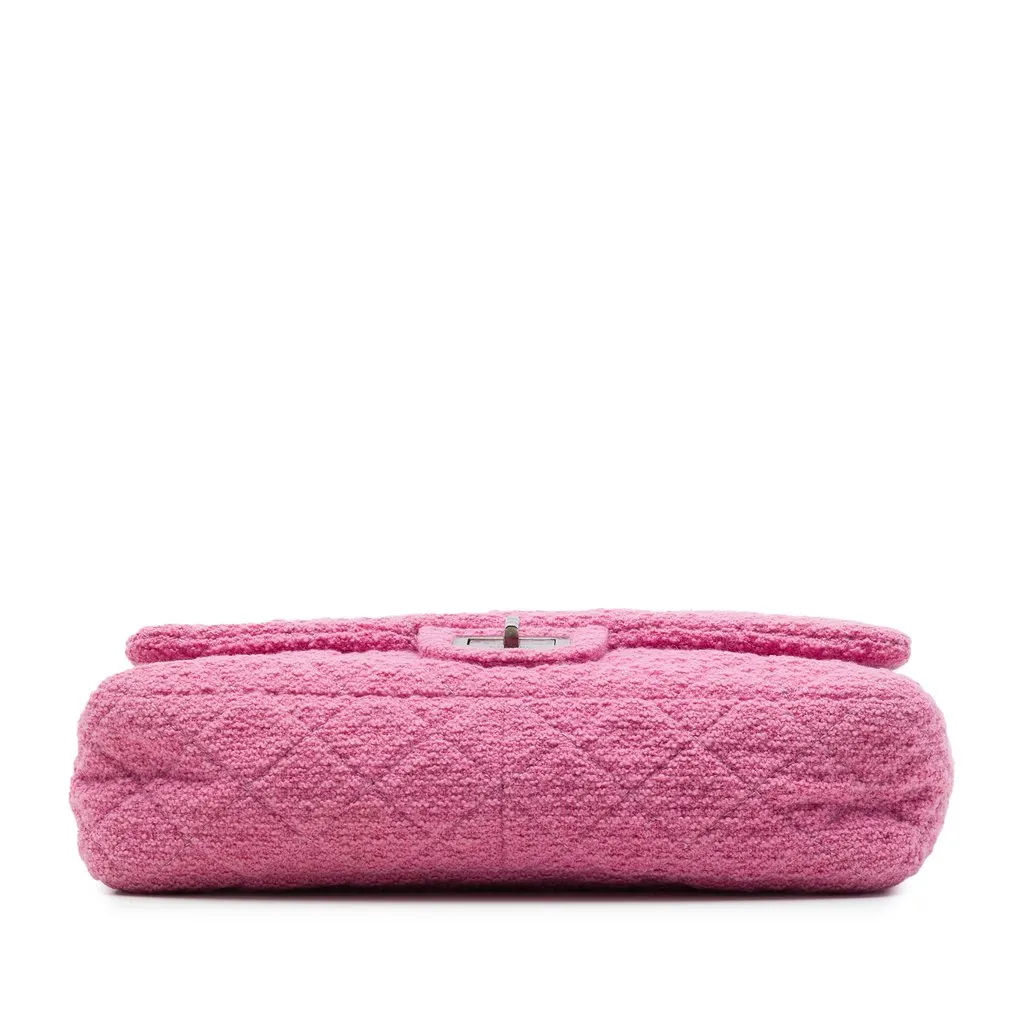 Chanel Jumbo Quilted Tweed Reissue 2.55 Easy Messenger Flap Pink Tweed Very good - Inside View