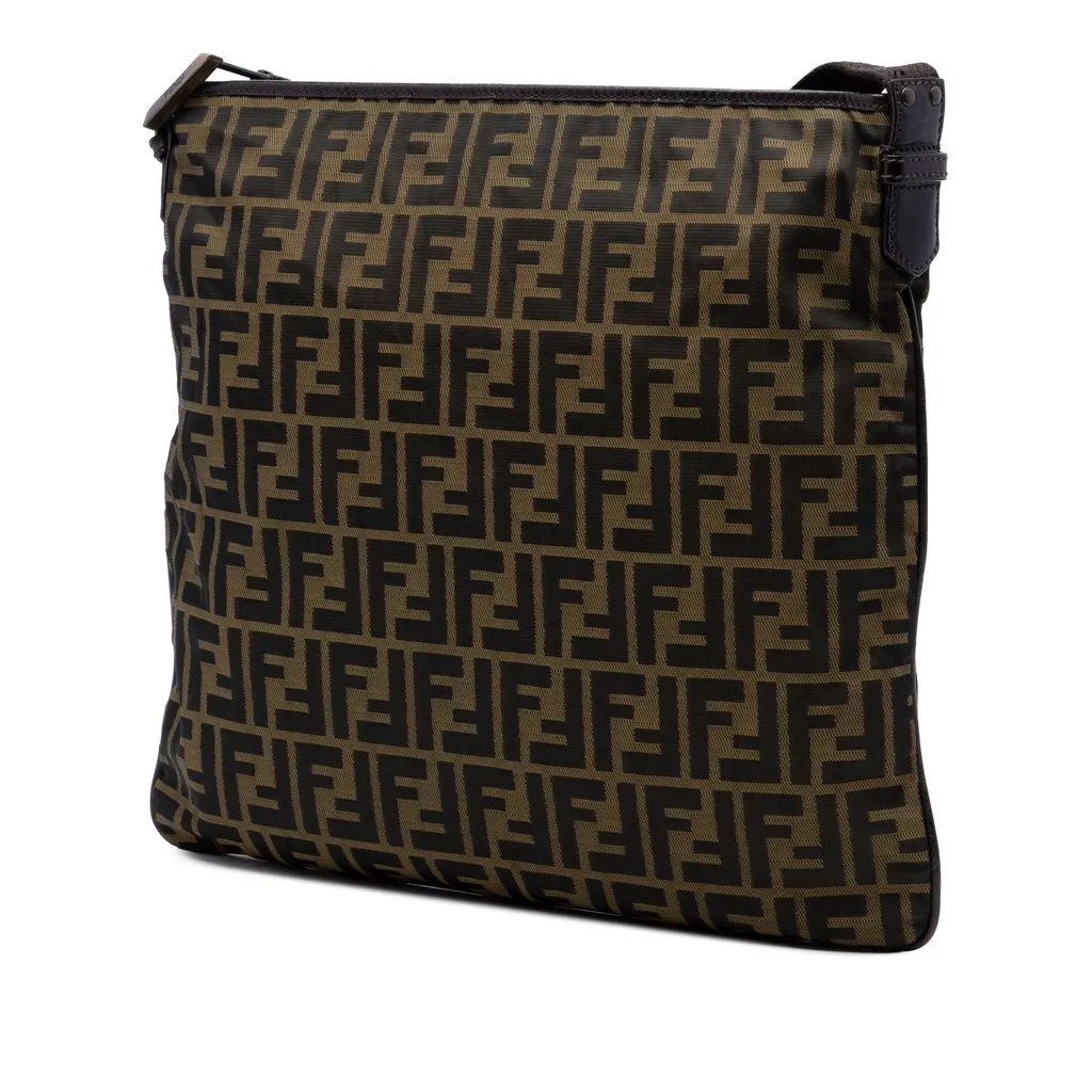 Fendi Zucca Canvas Crossbody Brown Very good - Back View