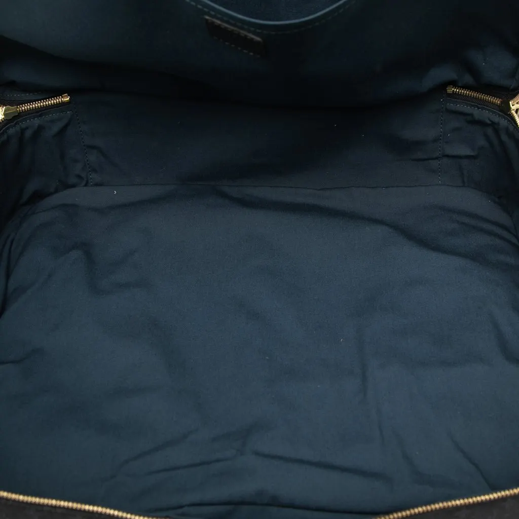 Louis Vuitton Monogram Mini Lin Claudine Duffle Bag Blue Canvas Good - Model View