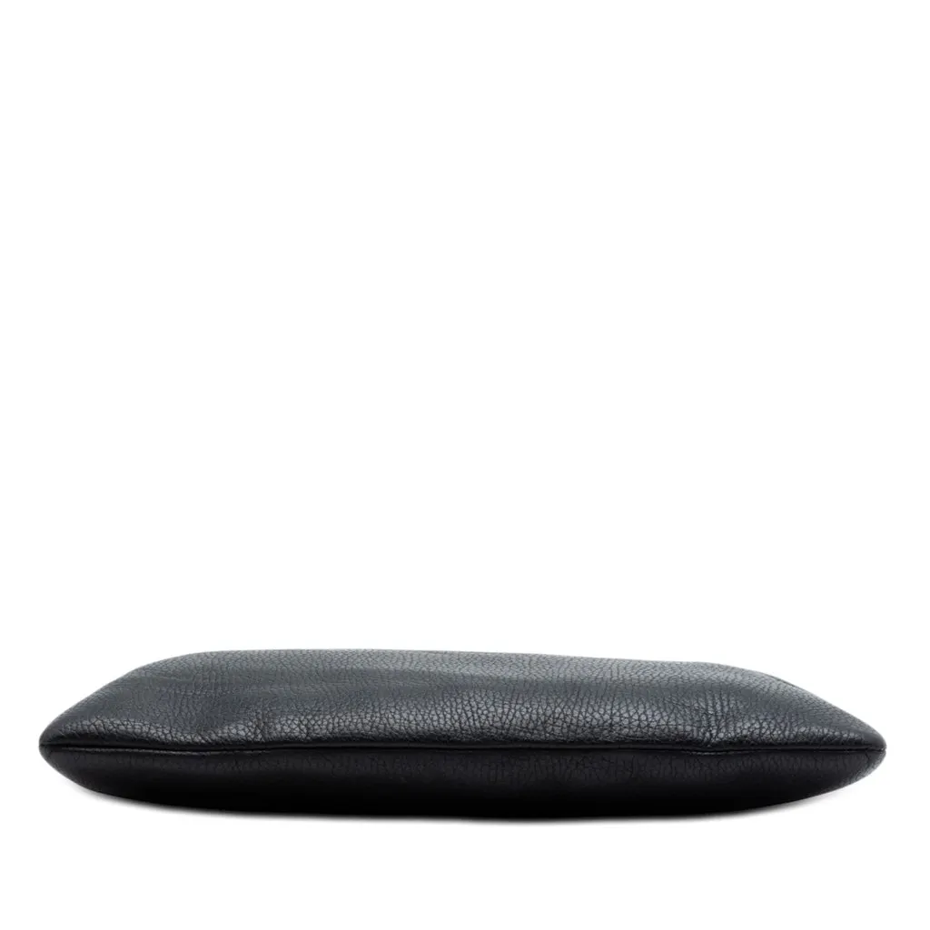 Gucci Calfskin Bamboo Tassel Clutch Black Leather Very good - Inside View