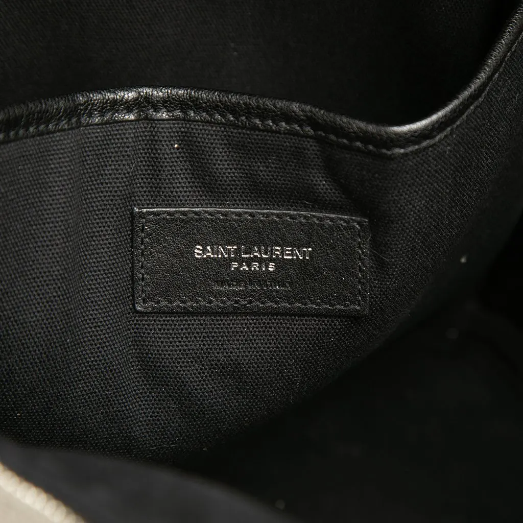 Saint Laurent Canvas Rive Gauche City Backpack White Very good - Box View