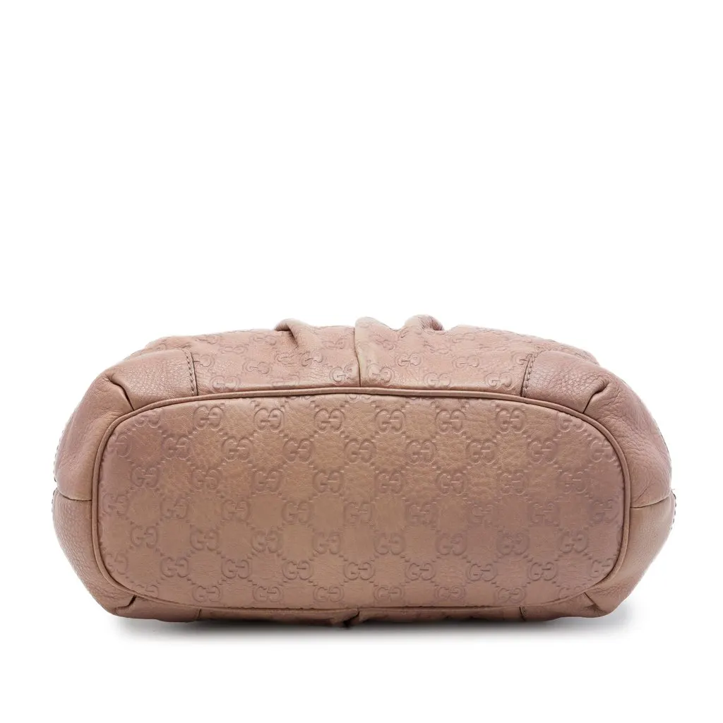 Gucci Guccissima Sukey Satchel Brown Leather Good - Inside View