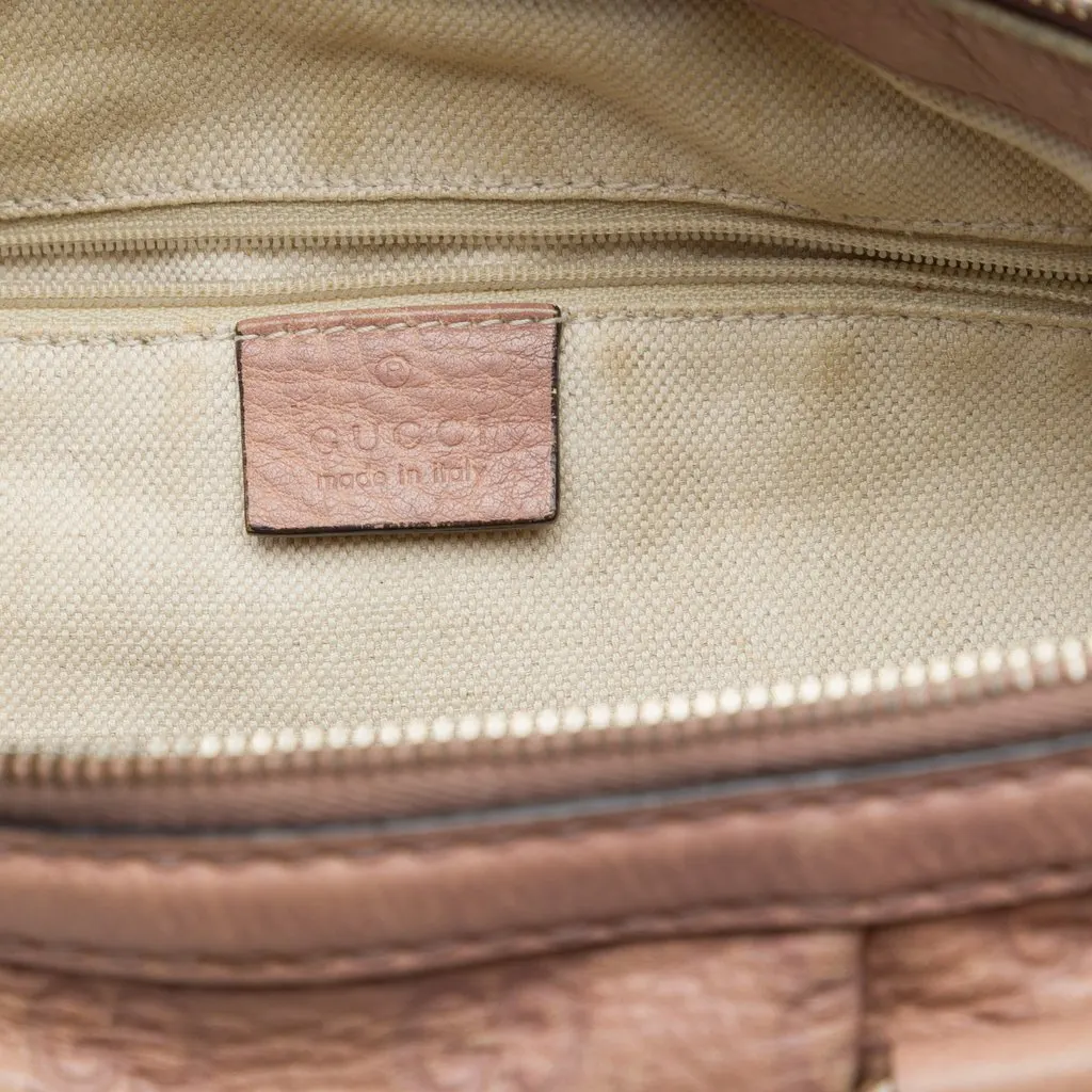 Gucci Guccissima Sukey Satchel Brown Leather Good - Box View