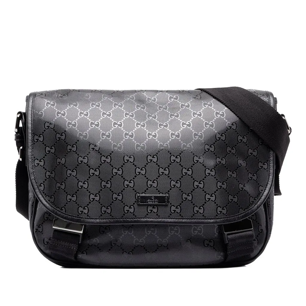 Gucci GG Imprime Crossbody Black Canvas Very good - Front View