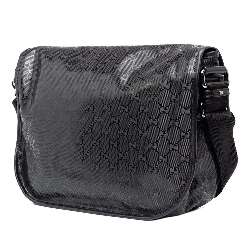 Gucci GG Imprime Crossbody Black Canvas Very good - Back View