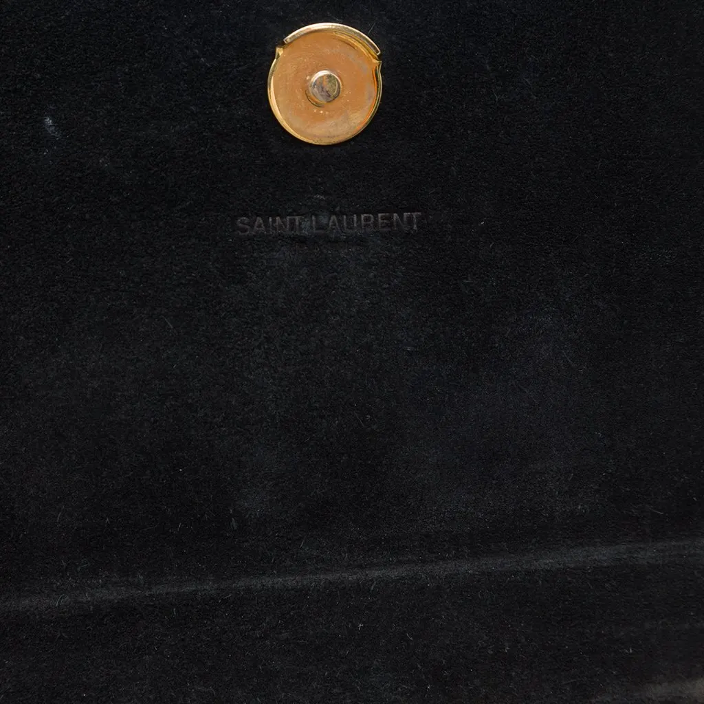 Saint Laurent Small Patent Monogram Kate Tassel Crossbody Black Leather Good - Box View