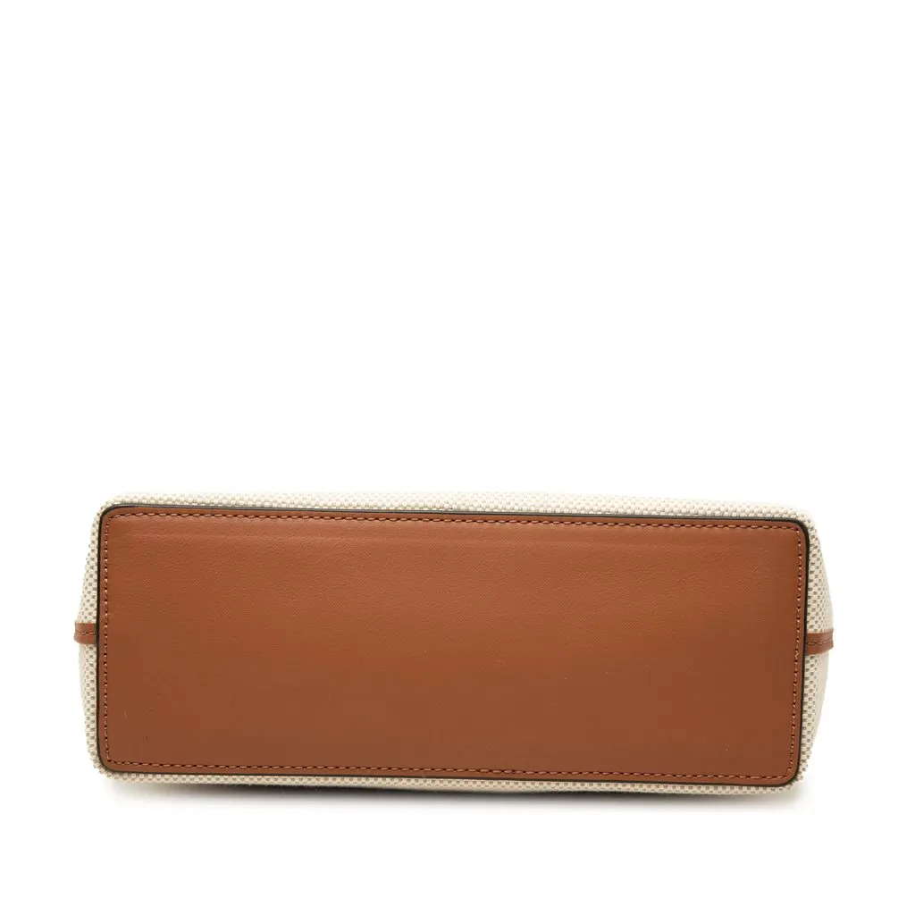LOEWE Mini Canvas Anagram Tote Brown Very good - Inside View