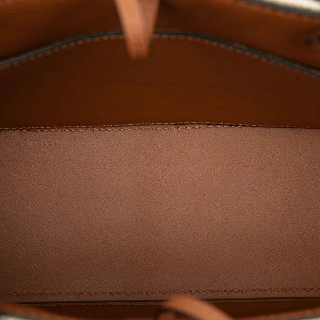 LOEWE Mini Canvas Anagram Tote Brown Very good - Model View