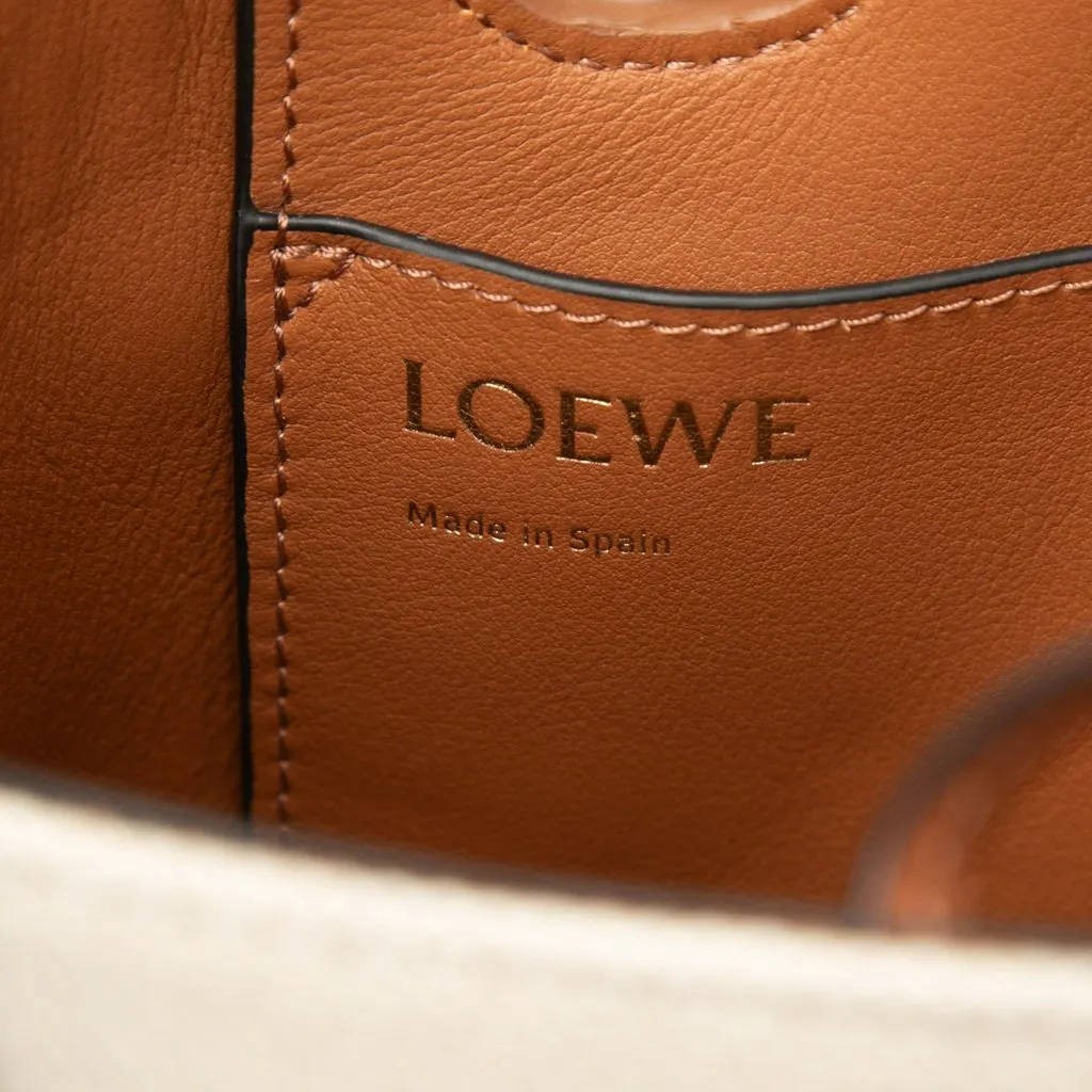 LOEWE Mini Canvas Anagram Tote Brown Very good - Box View