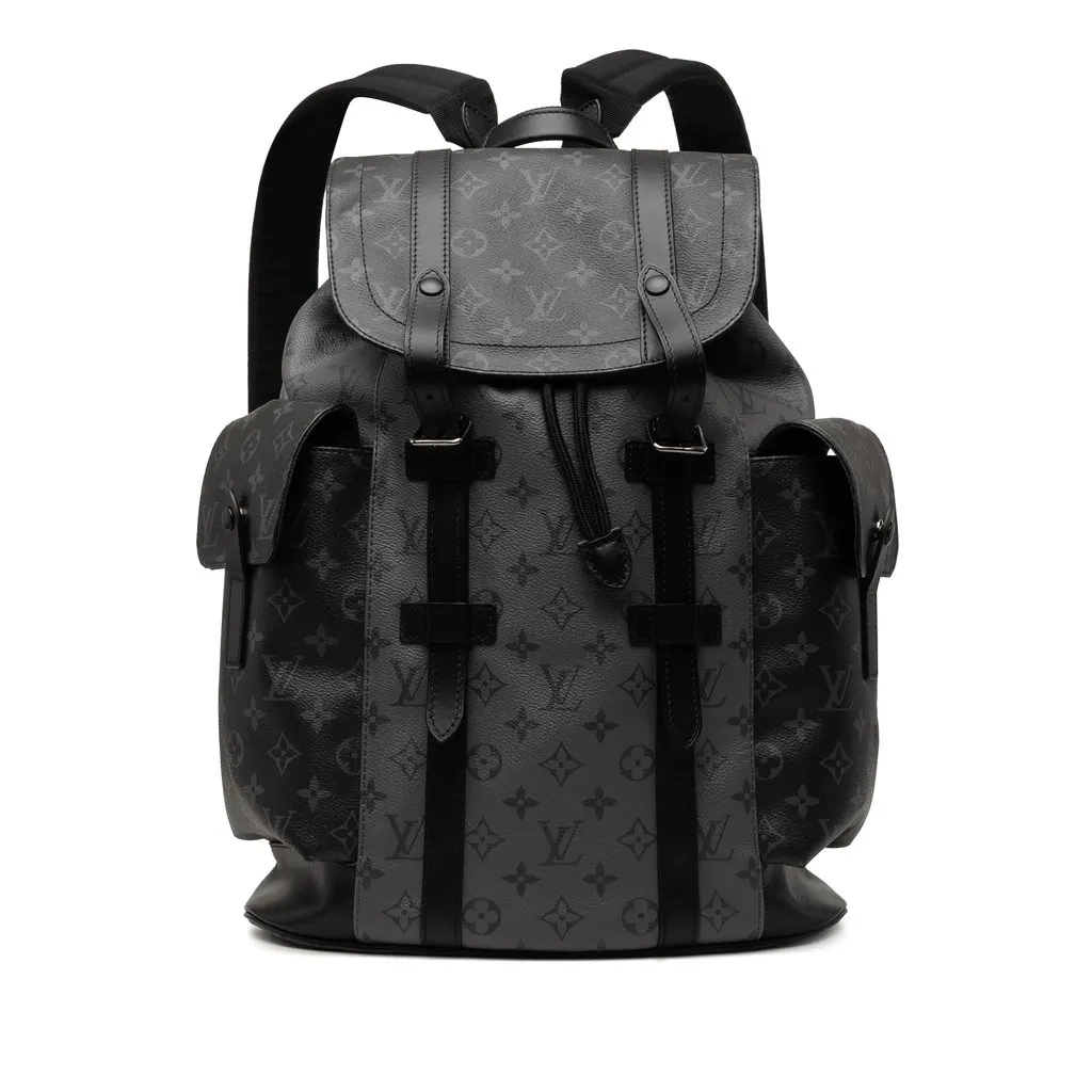 Louis Vuitton Monogram Reverse Eclipse Christopher PM Black Very good - Front View
