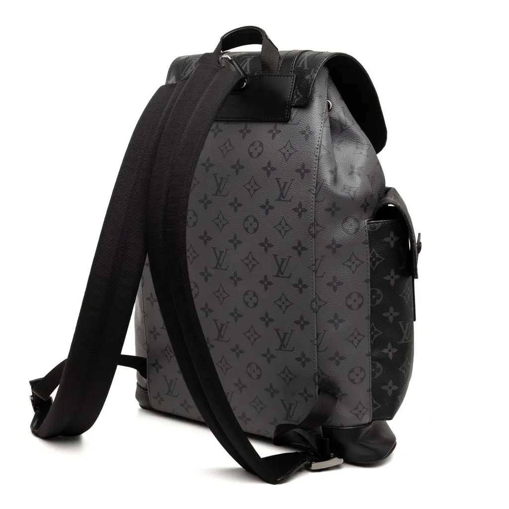 Louis Vuitton Monogram Reverse Eclipse Christopher PM Black Very good - Back View