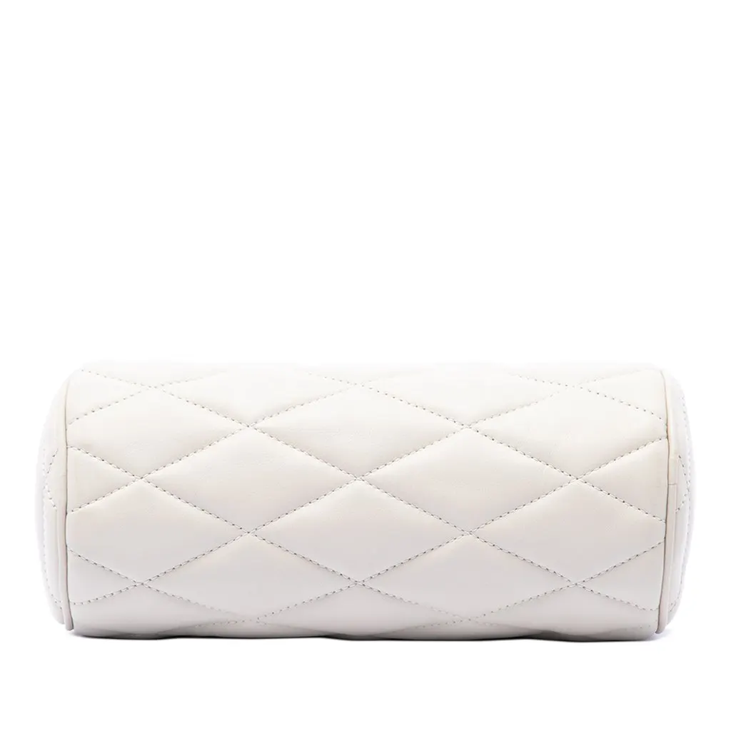 Saint Laurent Mini Quilted Lambskin Sade Tube Bag White Leather Very good - Inside View
