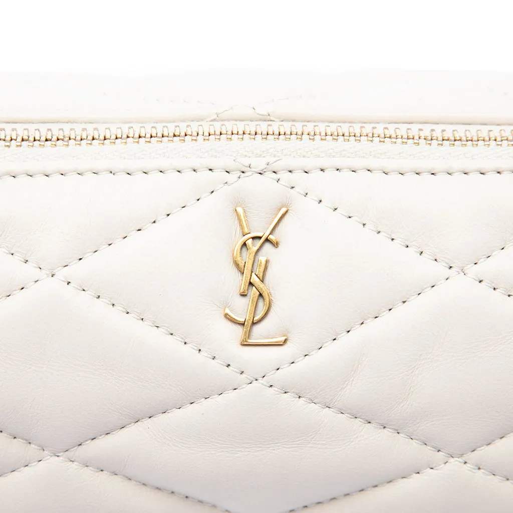 Saint Laurent Mini Quilted Lambskin Sade Tube Bag White Leather Very good - Box View