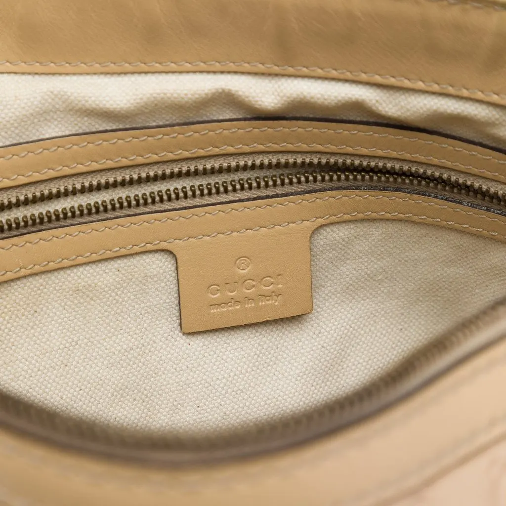 Gucci Guccissima Scarlett Shoulder Bag Beige Leather Very good - Box View