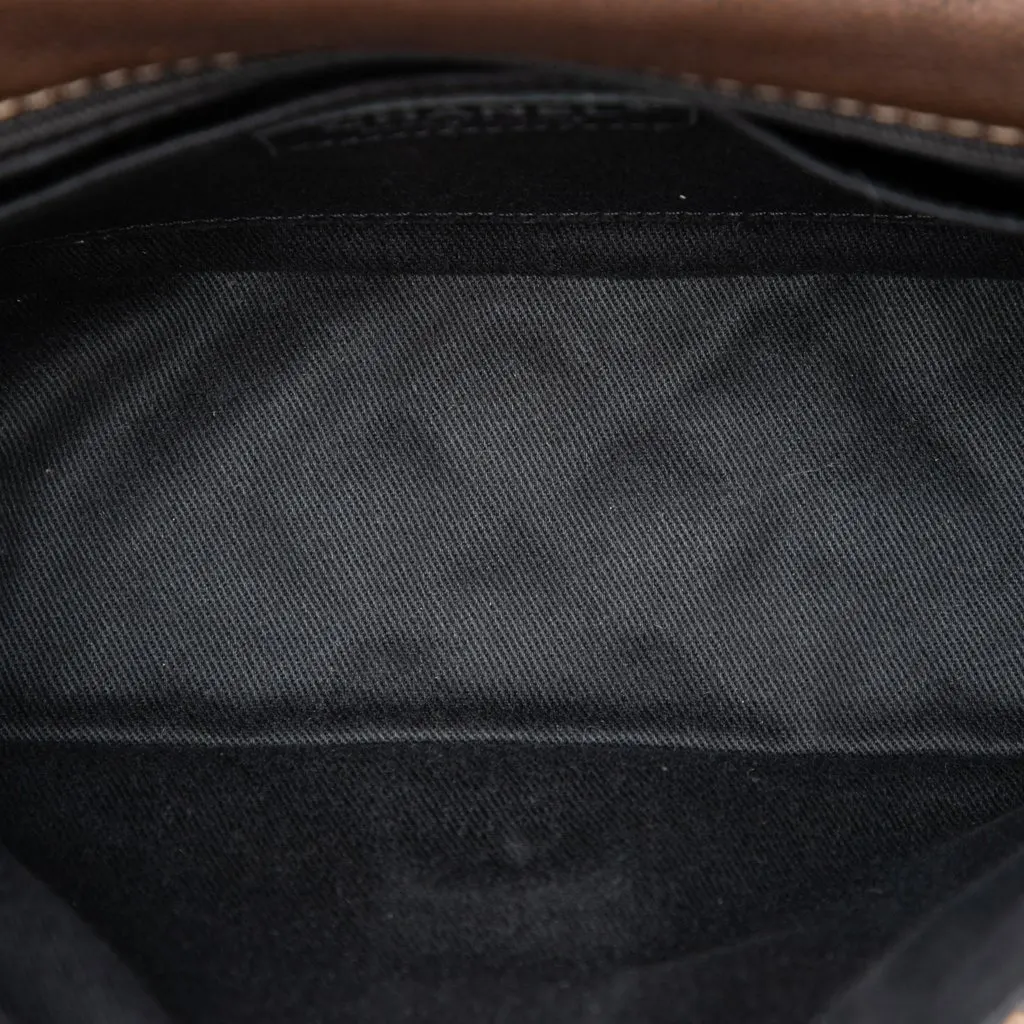 Chanel Small Metallic Caviar CC Timeless Flap Brown Leather Very good - Model View