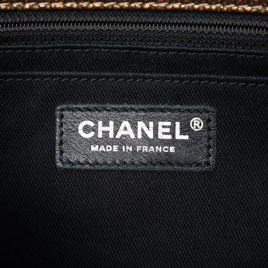 Chanel Small Metallic Caviar CC Timeless Flap Brown Leather Very good - Box View