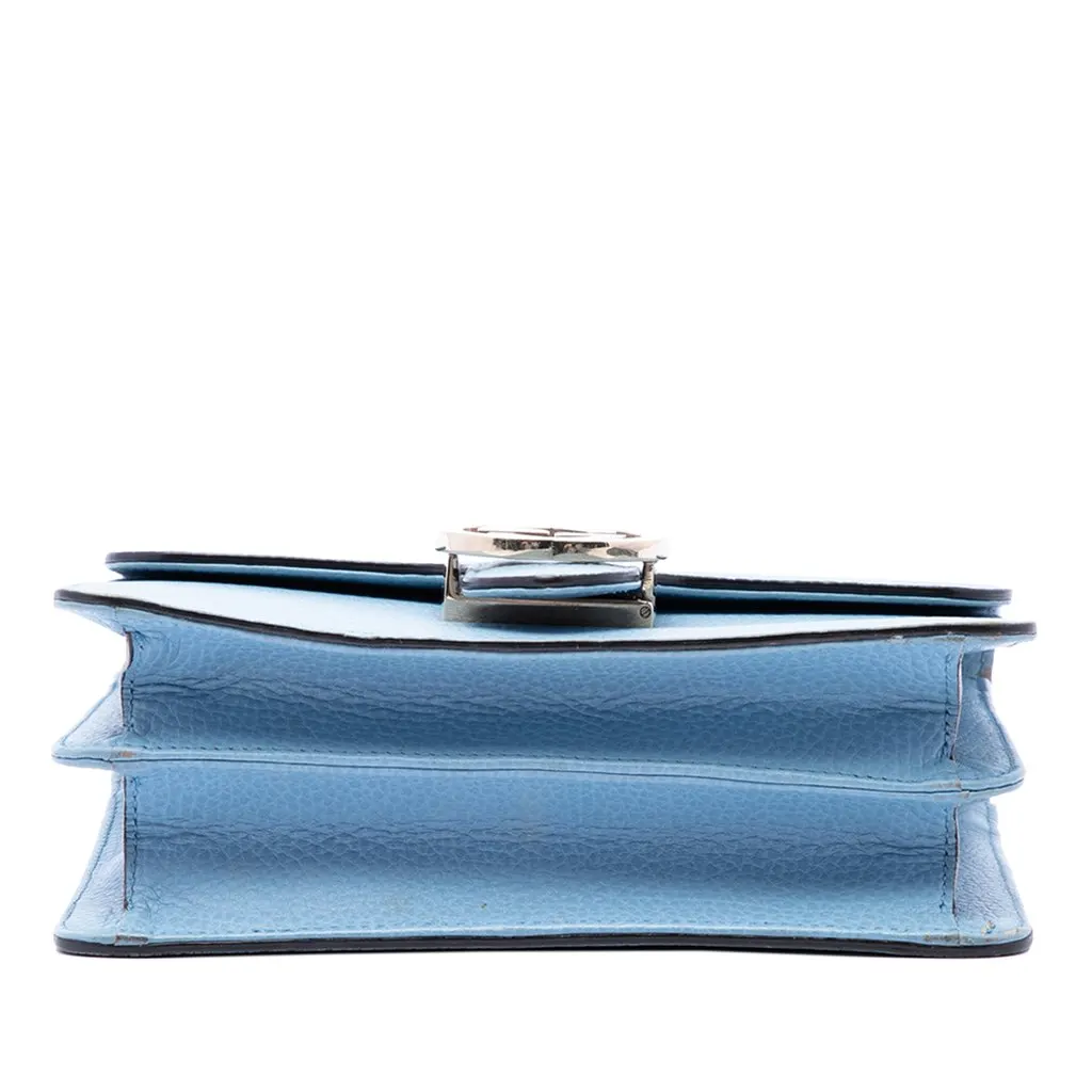 Gucci Small Dollar Calfskin Interlocking G Crossbody Blue Leather Very good - Inside View