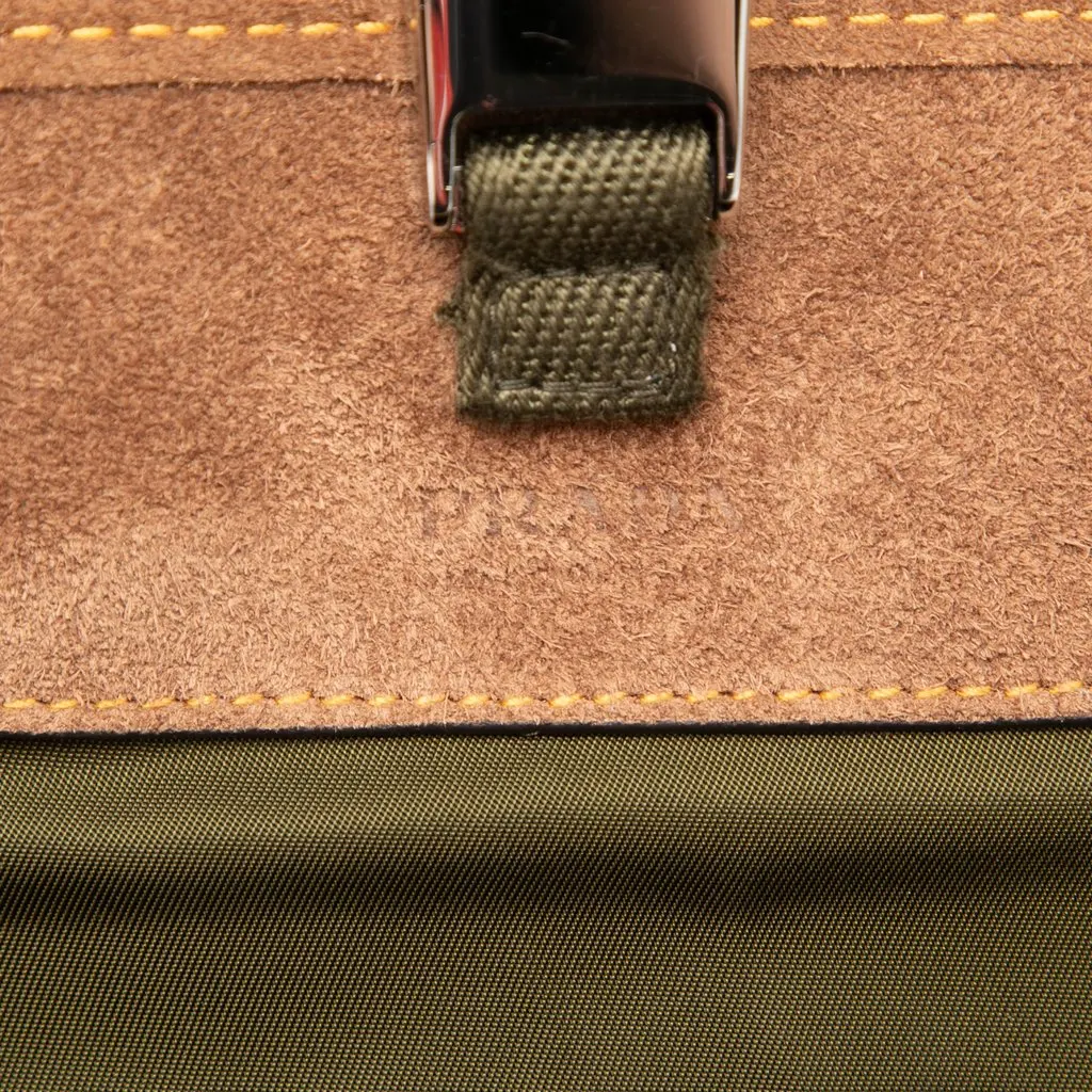 Prada Suede Trimmed Re Nylon Smartphone Case Green Very good - Box View
