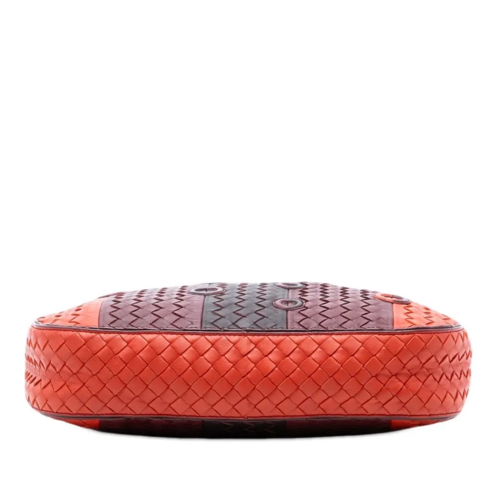 Bottega Veneta Multicolor Nappa Intrecciato Grommet Loop Hobo Red Leather Very good - Inside View