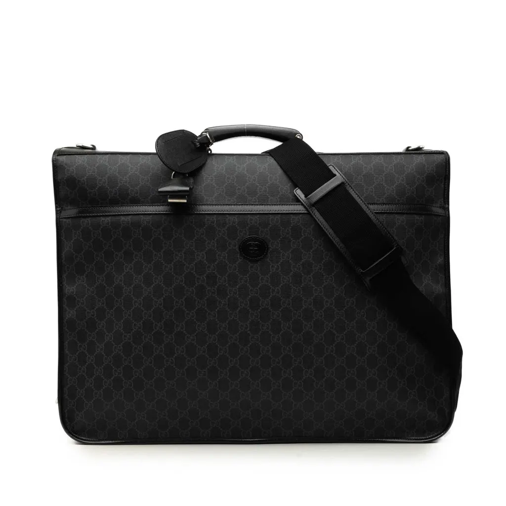 Gucci GG Supreme Retro Interlocking G Garment Bag Black Very good - Front View