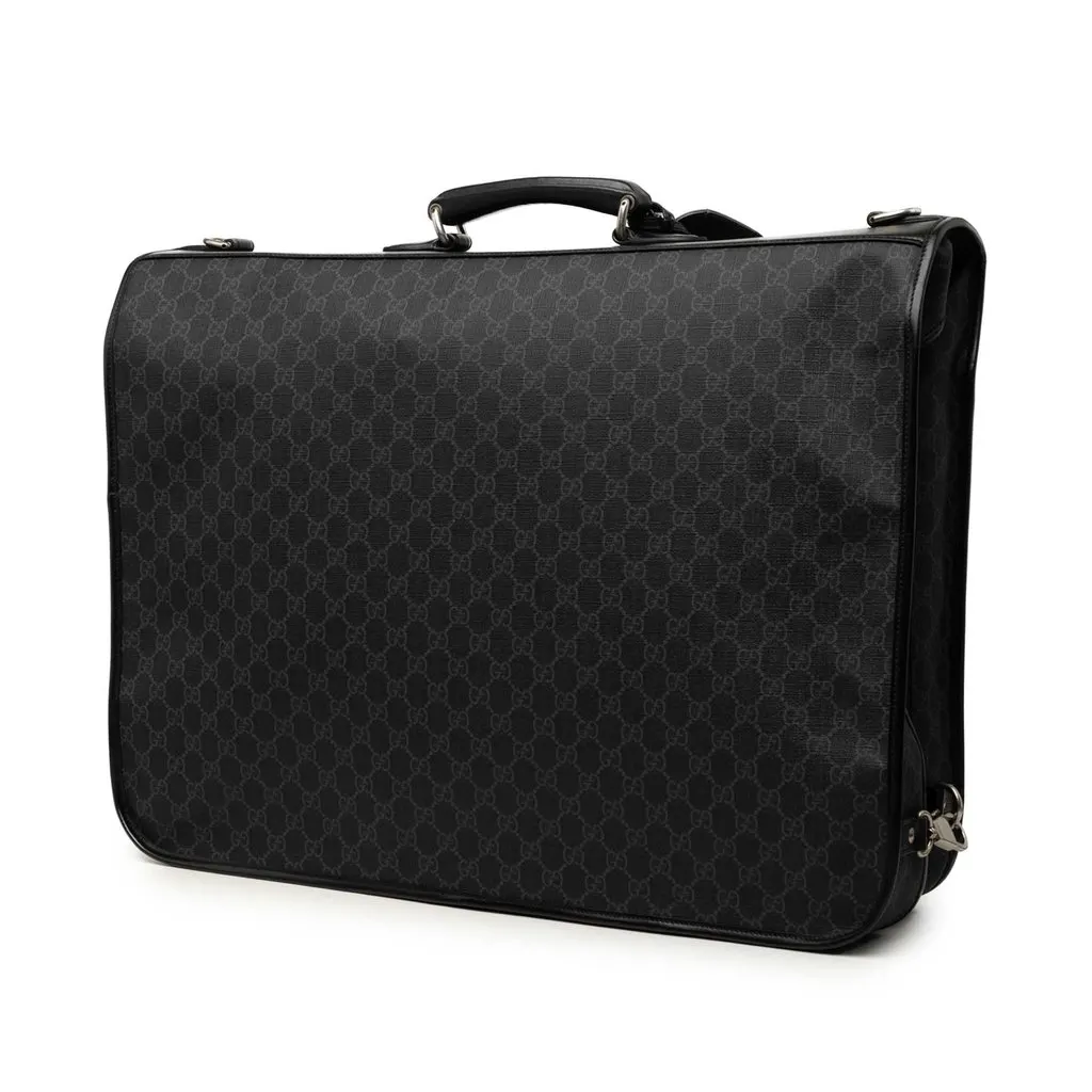Gucci GG Supreme Retro Interlocking G Garment Bag Black Very good - Back View
