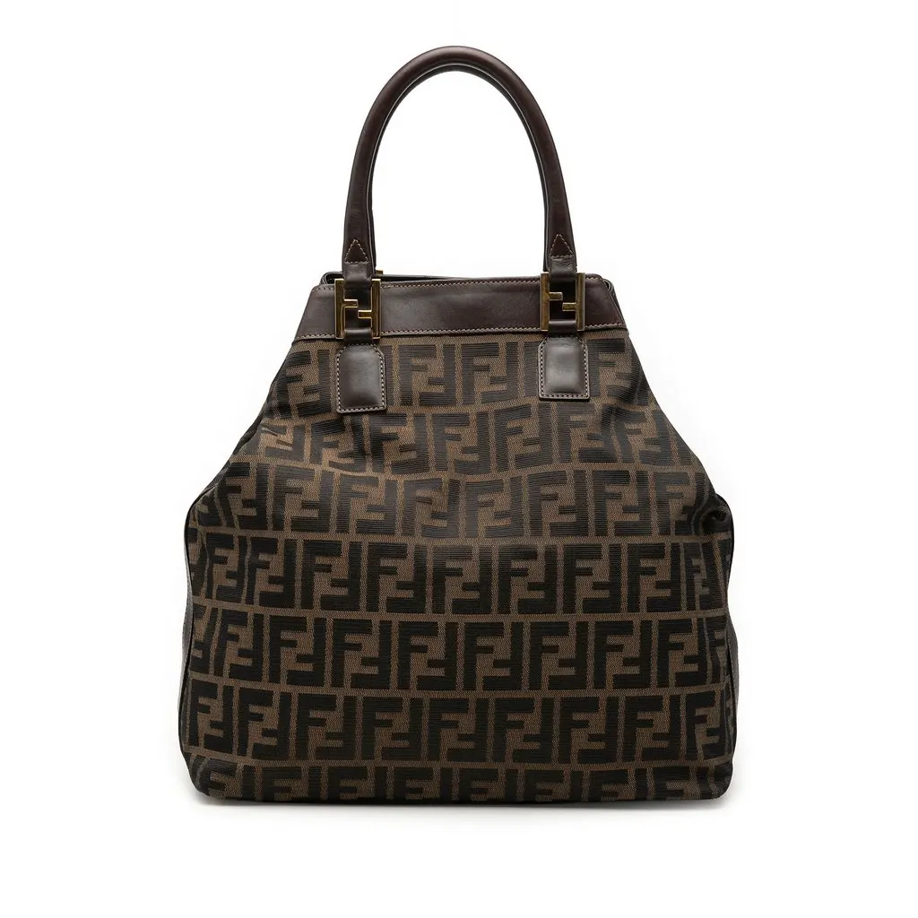 Fendi Zucca Canvas Tote Brown Very good - Front View