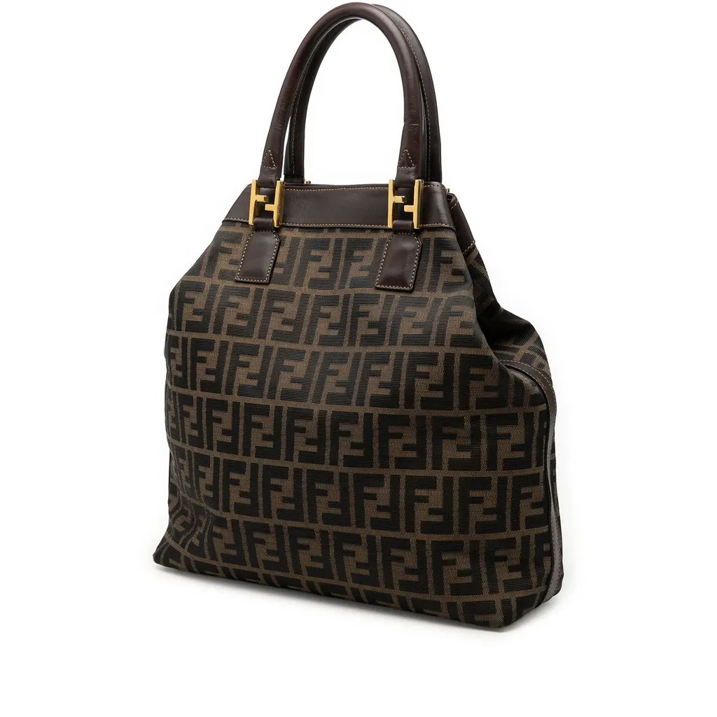 Fendi Zucca Canvas Tote Brown Very good - Back View