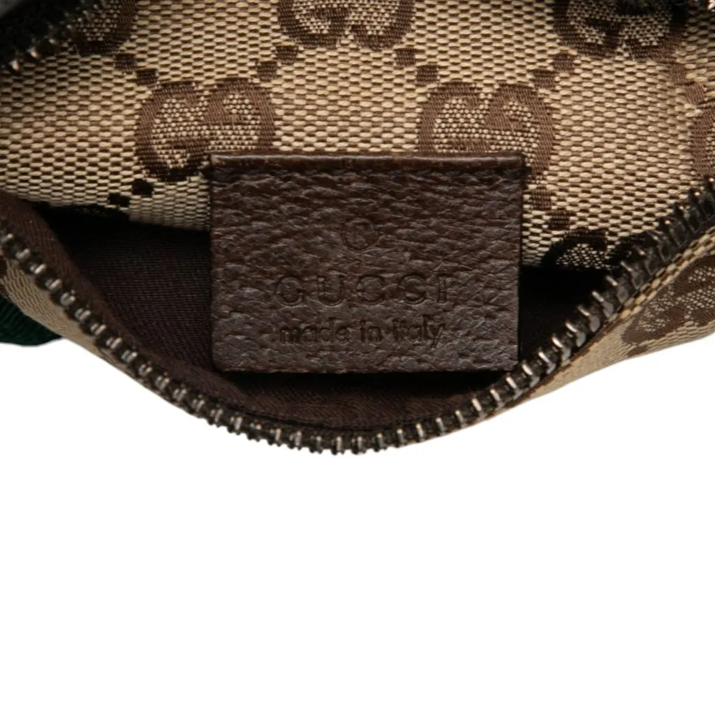 Gucci GG Canvas Web Double Pocket Belt Bag Beige Very good - Box View