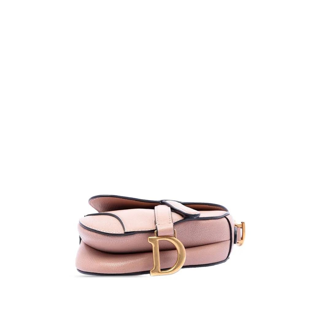Dior Micro Goatskin Saddle Bag Brown Leather Very good - Inside View
