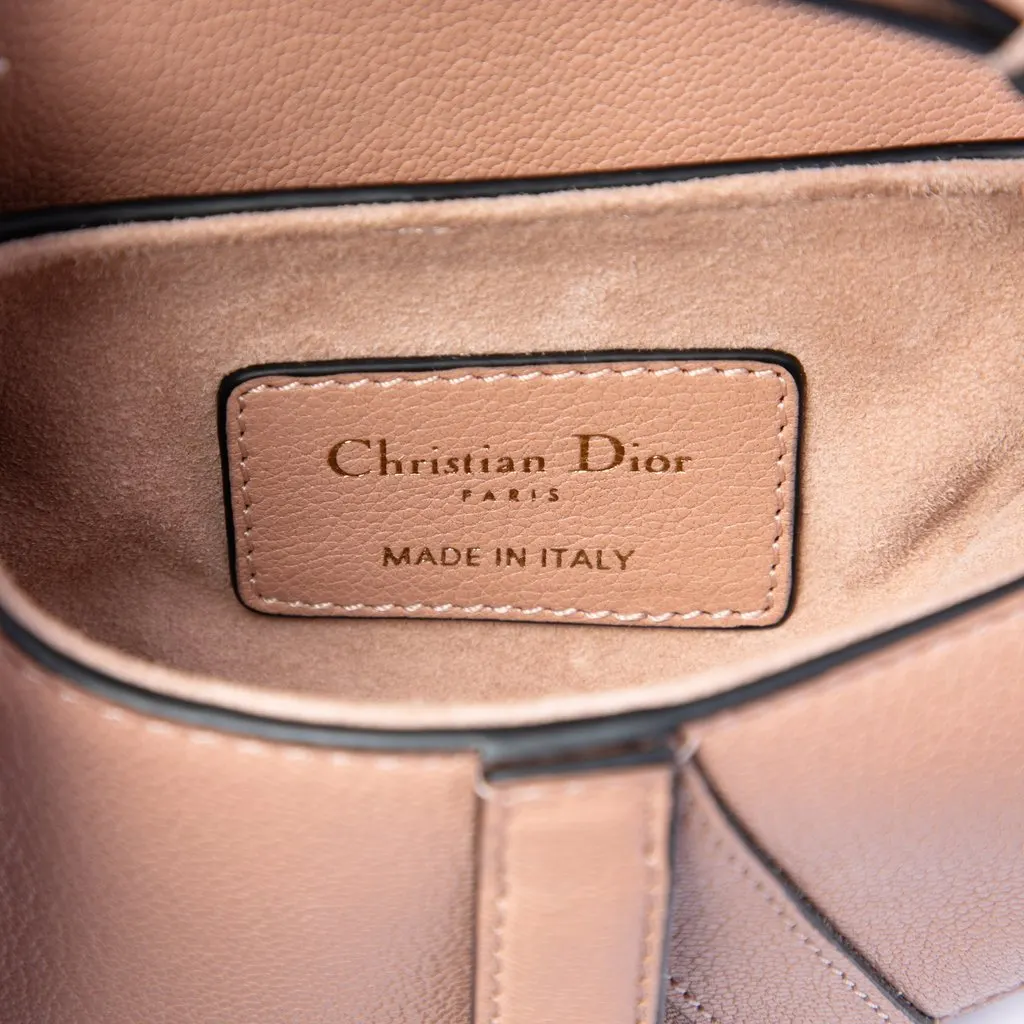 Dior Micro Goatskin Saddle Bag Brown Leather Very good - Box View