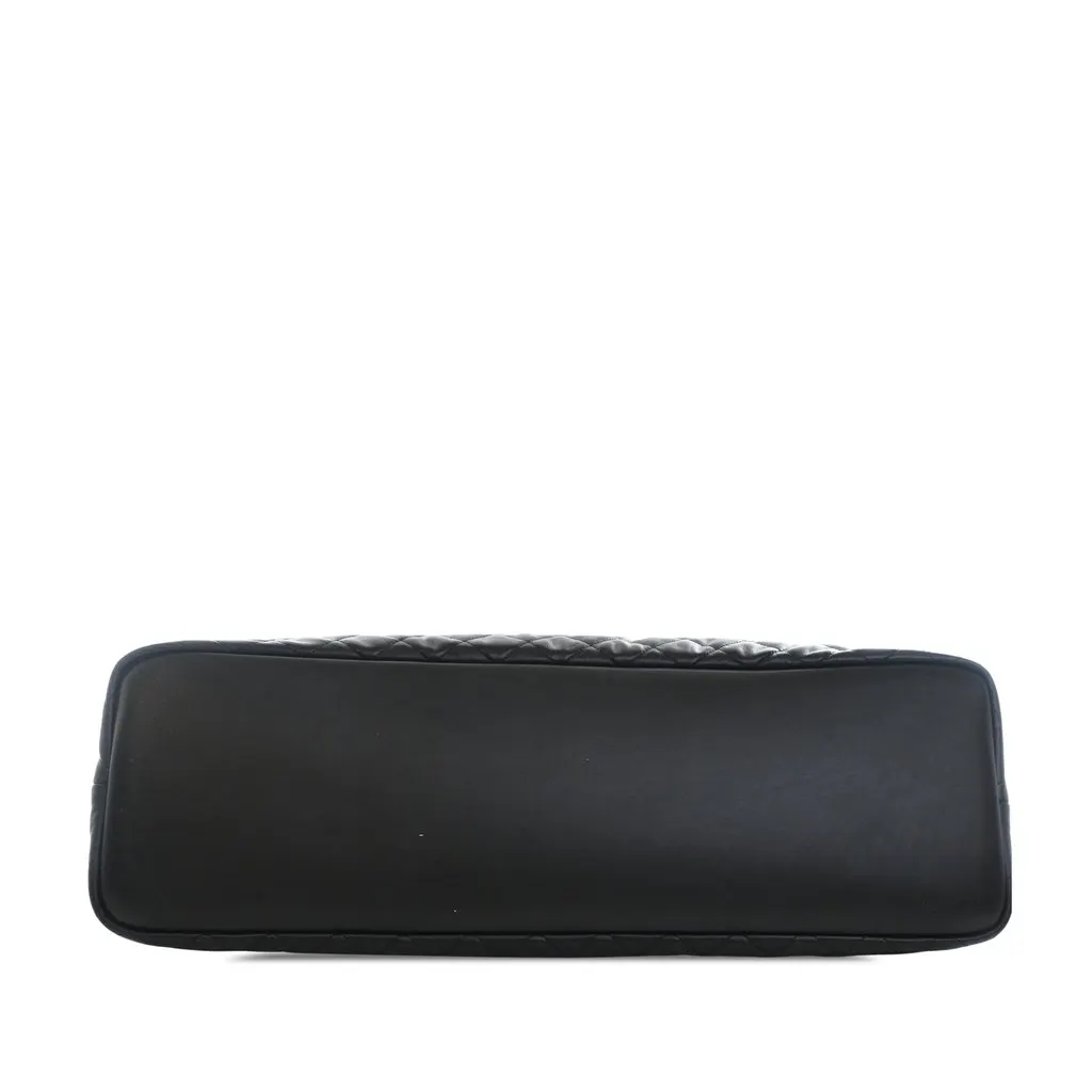 Saint Laurent Quilted Calfskin Monogram ES Giant Travel Bag Black Leather Very good - Inside View