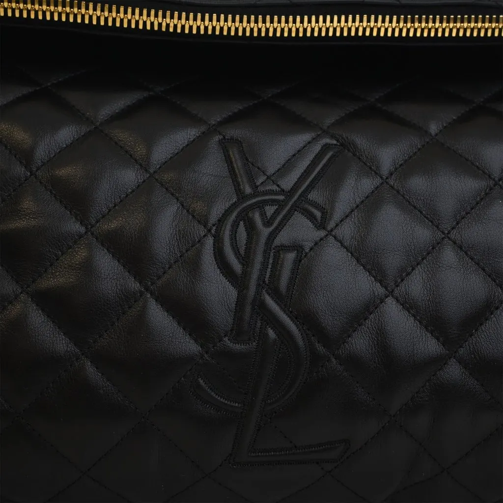 Saint Laurent Quilted Calfskin Monogram ES Giant Travel Bag Black Leather Very good - Box View